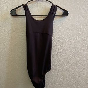 Girls Black Leotard and Speedo Bathing suit size 12 both with crisscross…